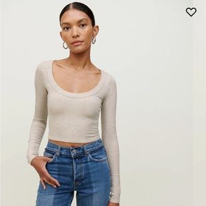Reformation Long Sleeve Crop Top